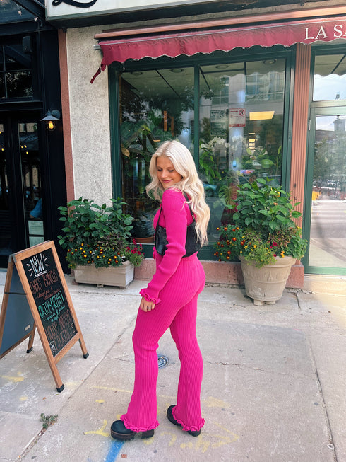 Pink Princess Ribbed Top